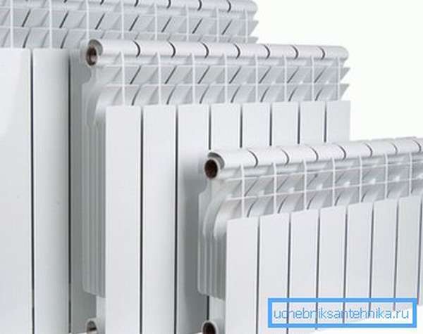 Биметаллические радиаторы отопления разных размеров