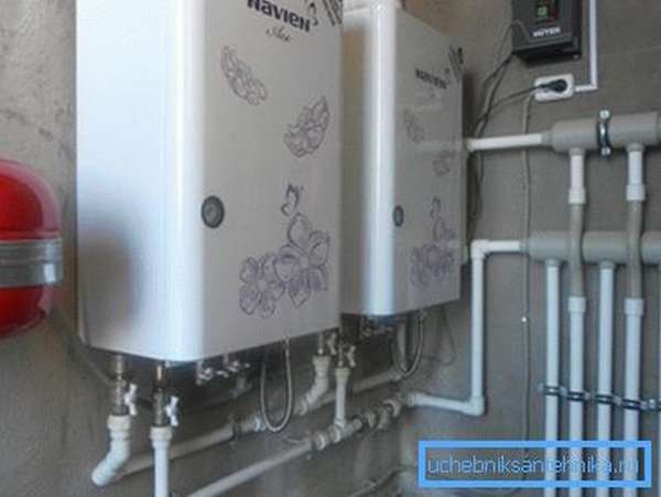 Функционирующие газовые котлы отопления корейской фирмы Navien