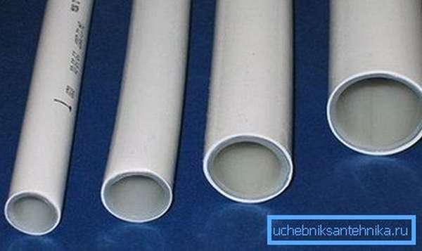 Металлопластиковые трубы разного диаметра