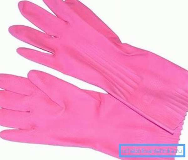 Образец резиновых перчаток