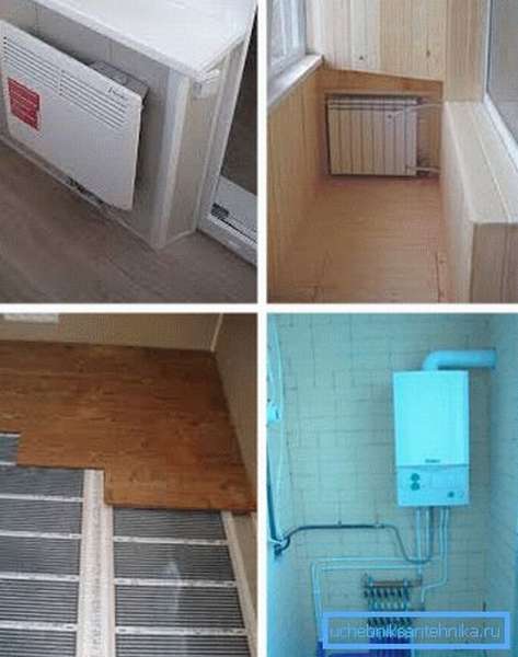 Отопление балкона производится разными способами