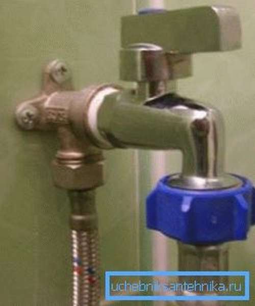 Подача воды для машинки с отдельным краном