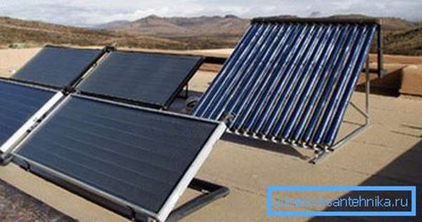 Расположение солнечных батарей на плоской крыше