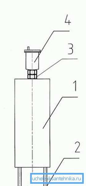 Схема установки вертикального ресивера