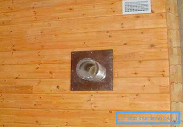 Вентиляция в ванной в деревянном доме должна обеспечивать воздухообмен на уровне 50 м3/ч