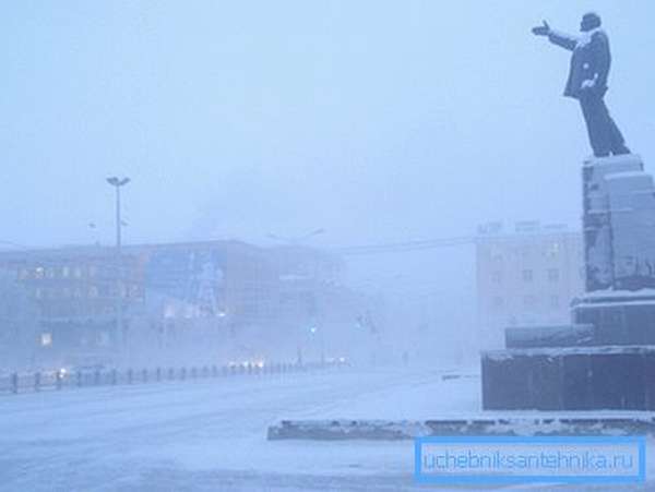 Зима в Якутии.